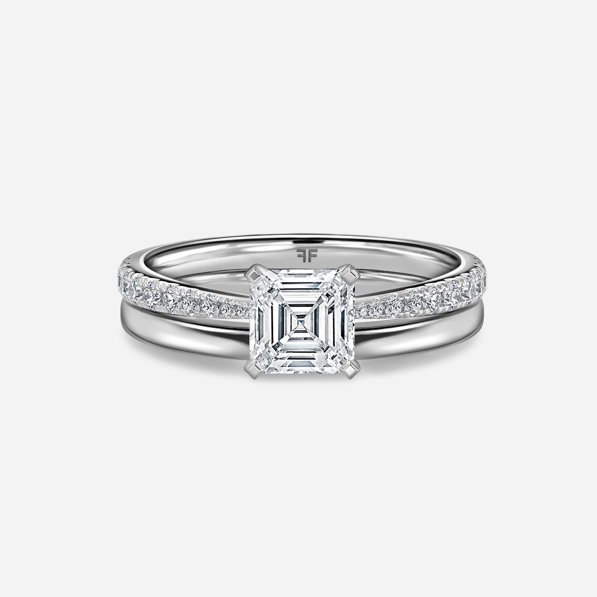 Firefly Plain Band Bridal Set