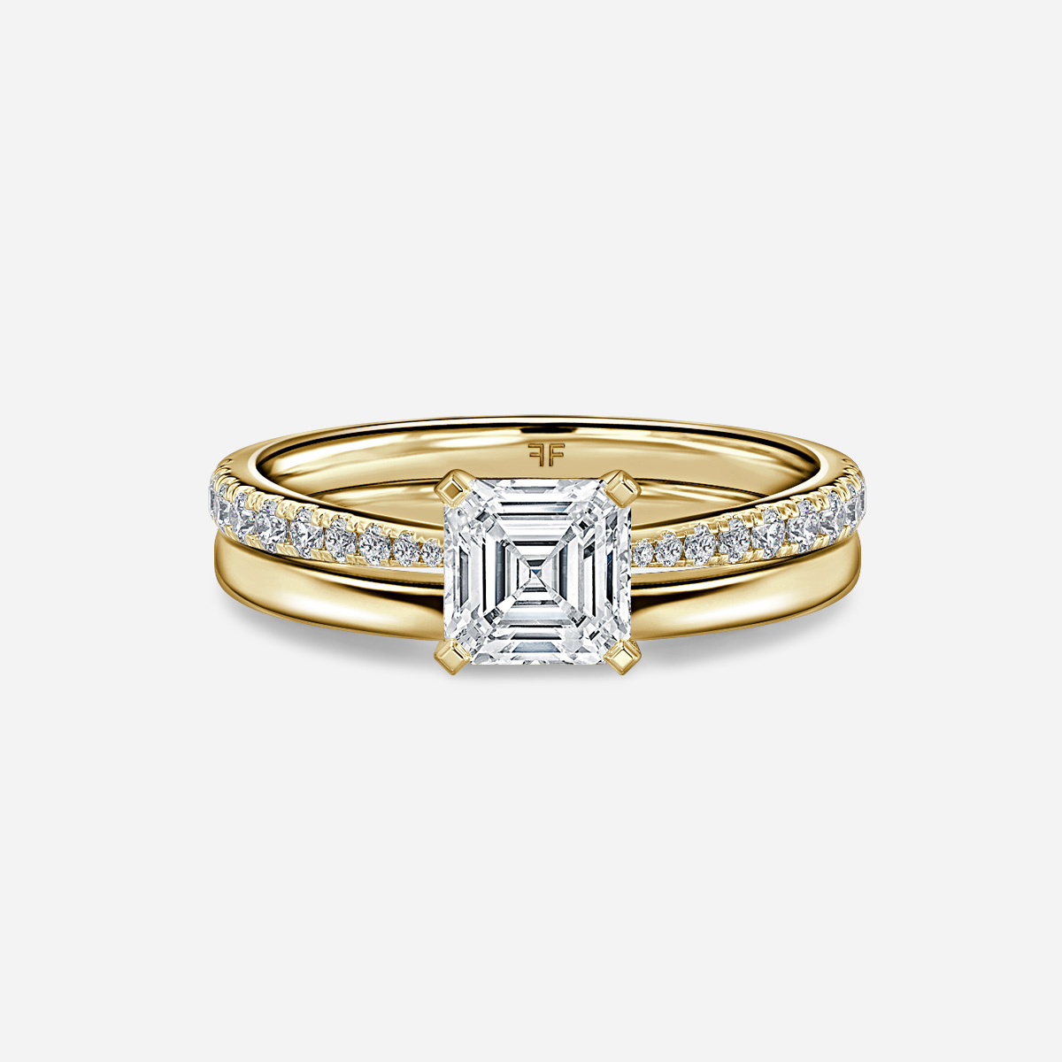 Firefly Plain Band Bridal Set