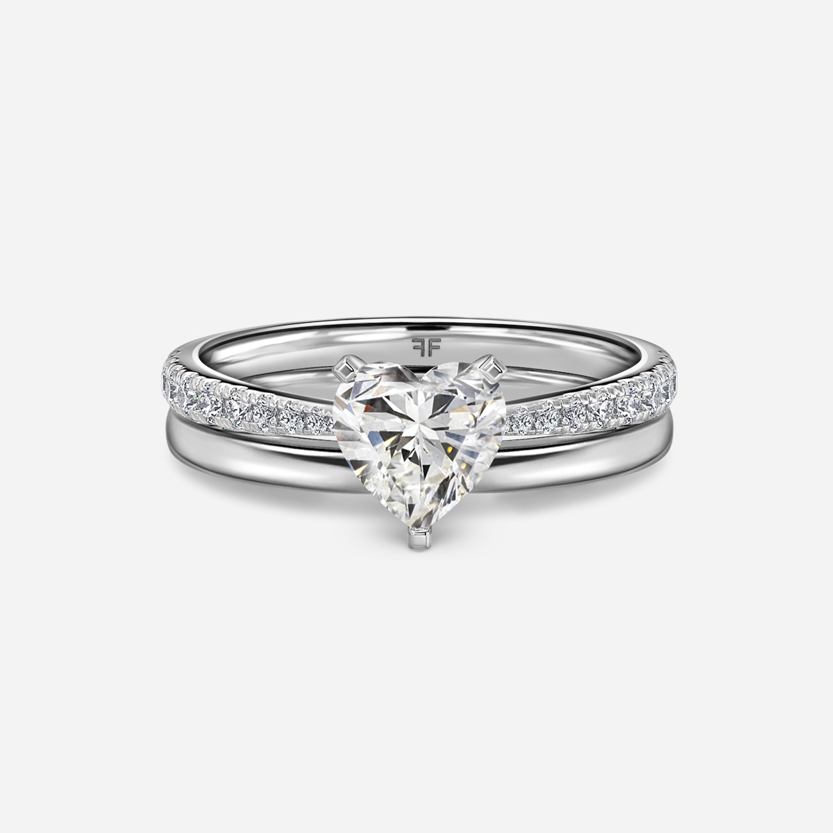 Firefly Plain Band Bridal Set