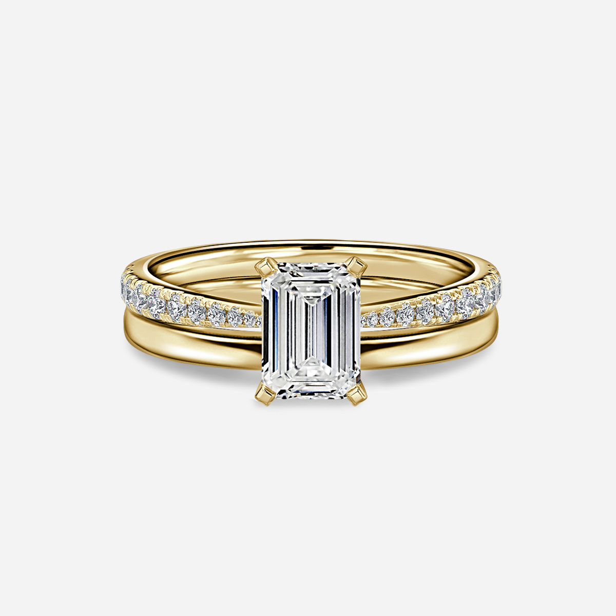 Firefly Plain Band Bridal Set