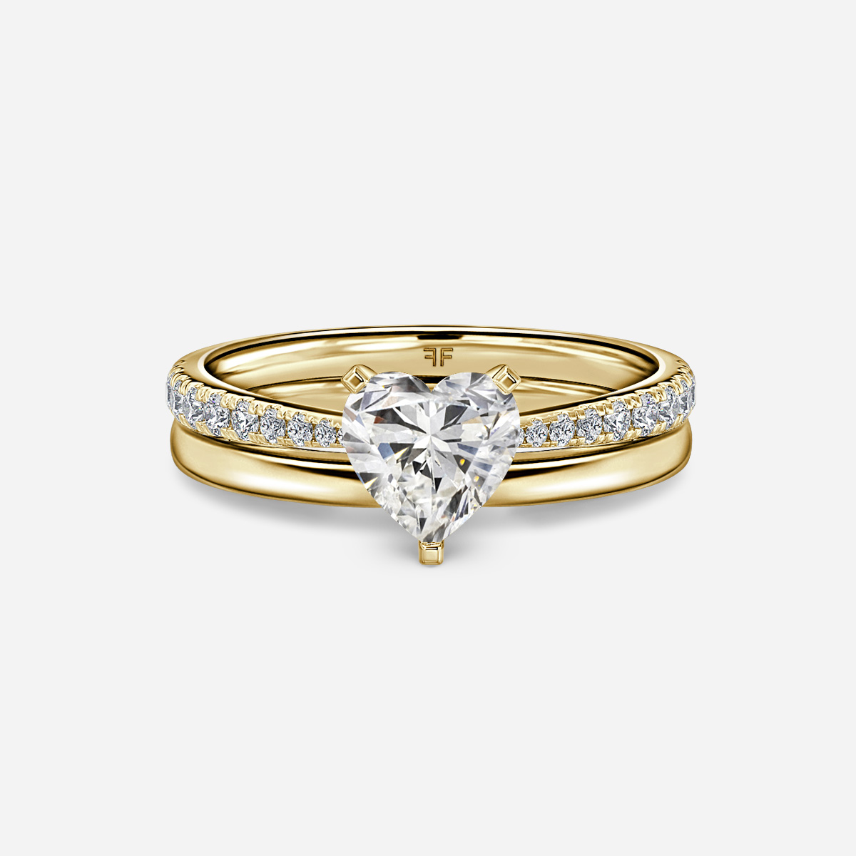Firefly Plain Band Bridal Set