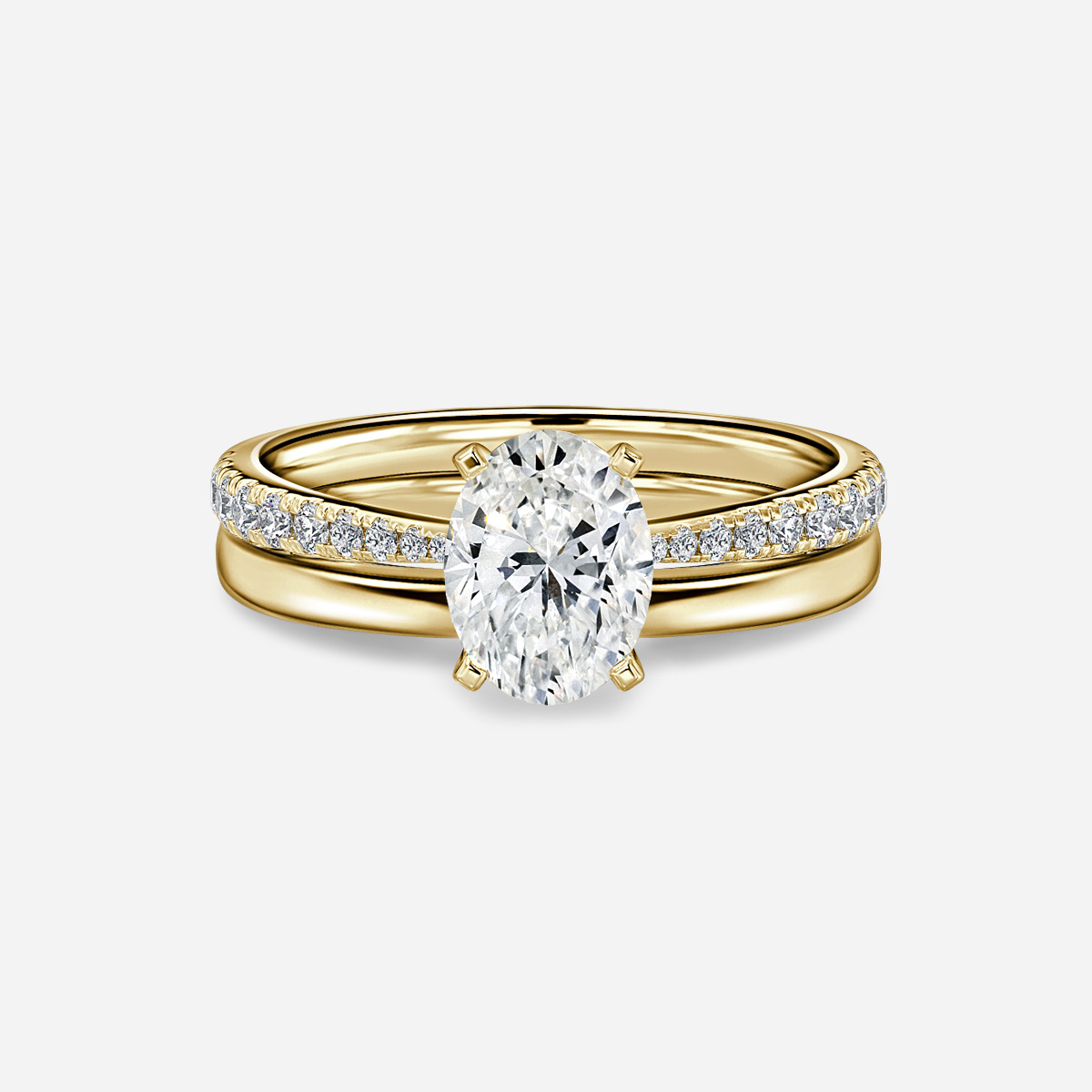 Firefly Plain Band Bridal Set