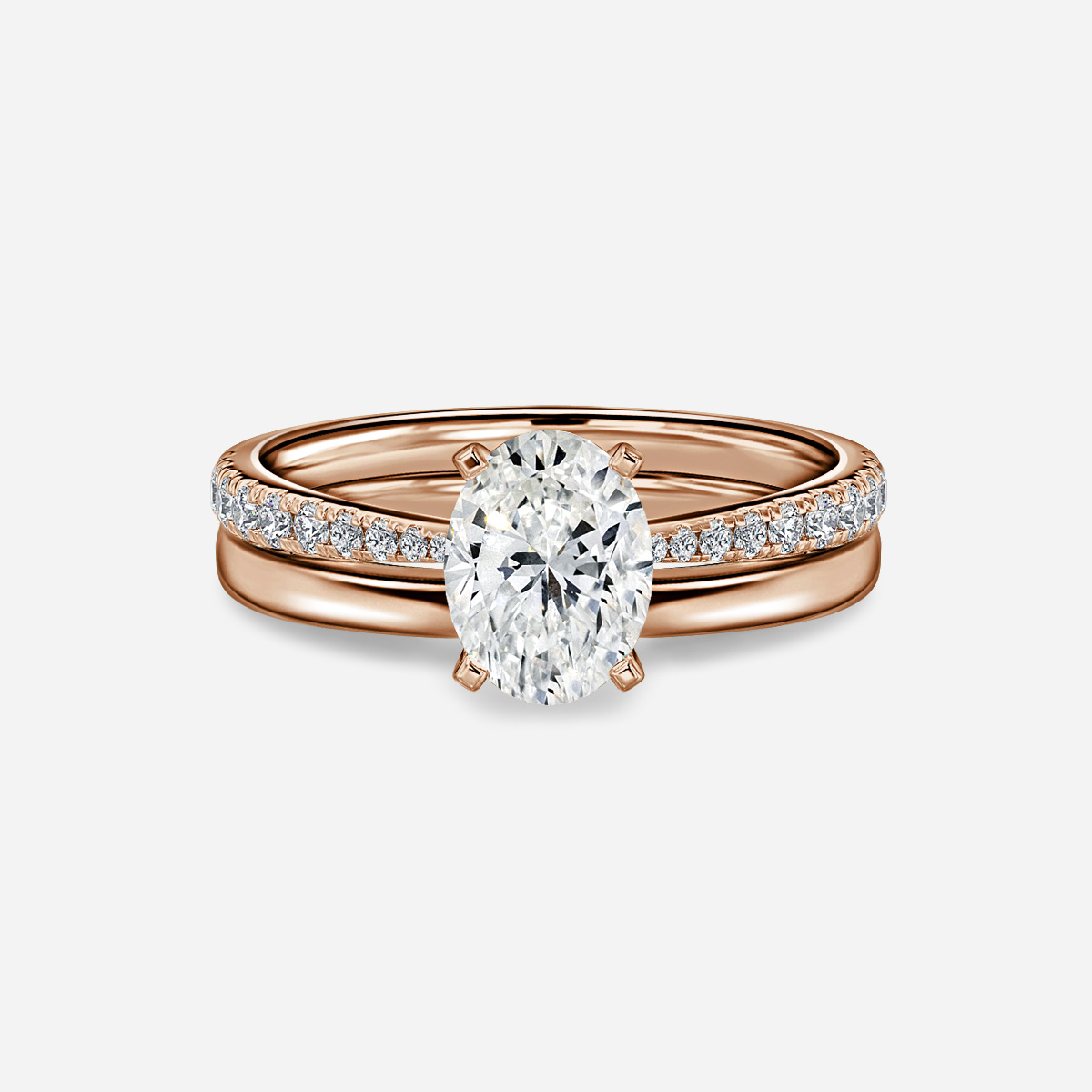 Firefly Plain Band Bridal Set
