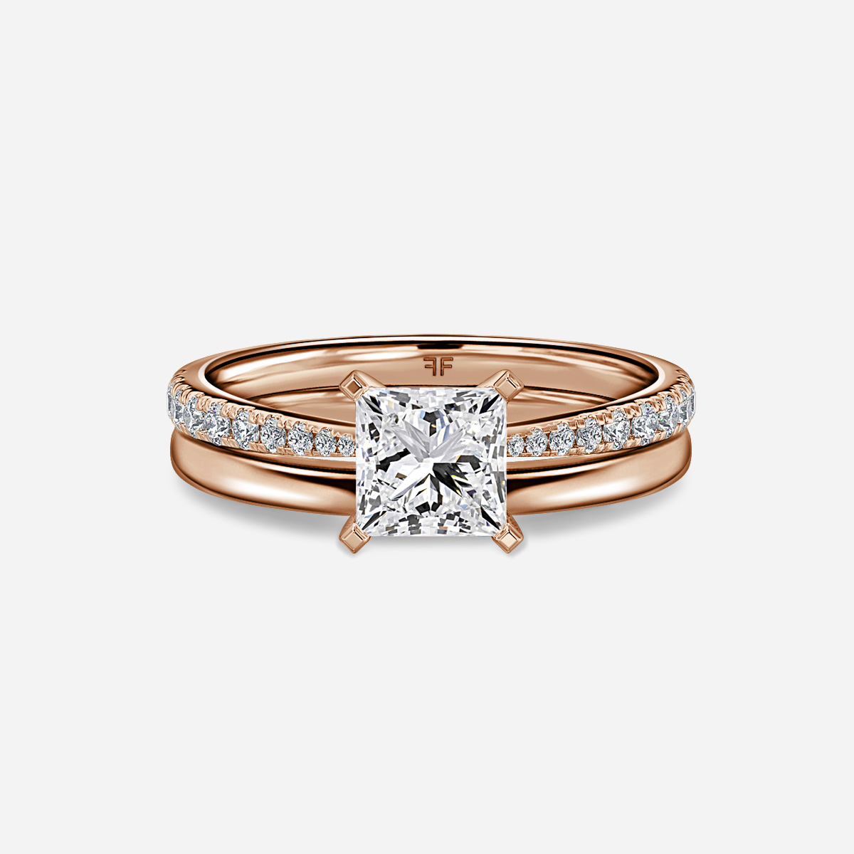 Firefly Plain Band Bridal Set