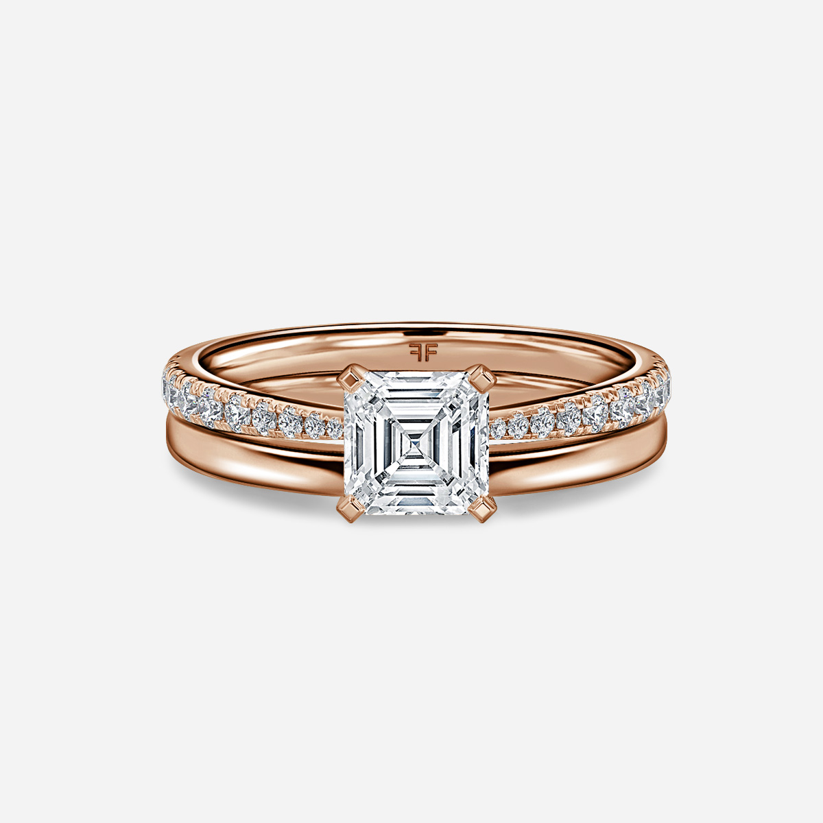 Firefly Plain Band Bridal Set