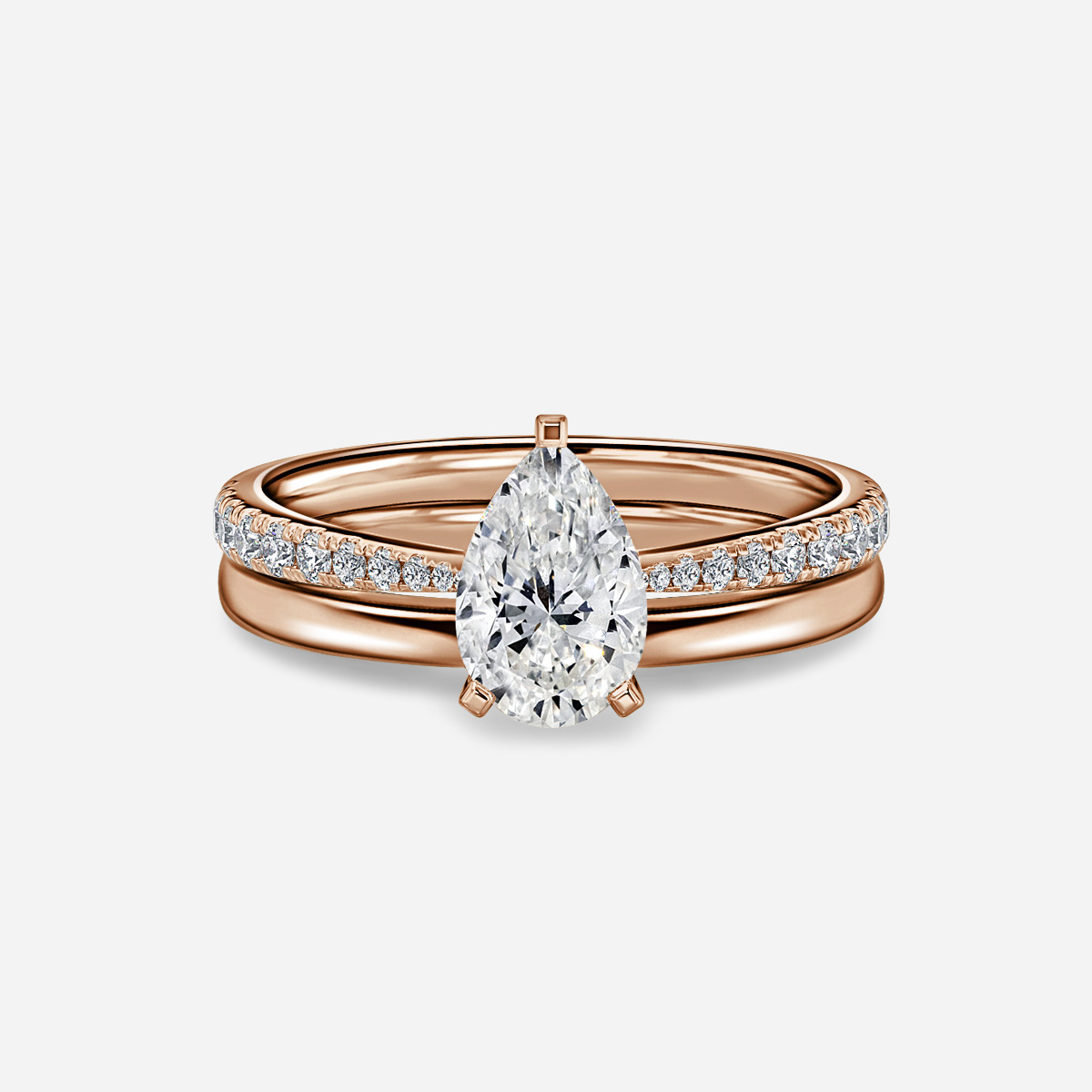 Firefly Plain Band Bridal Set