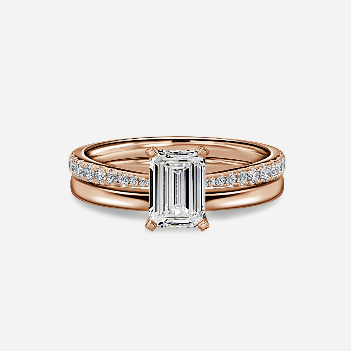 Firefly Plain Band Bridal Set