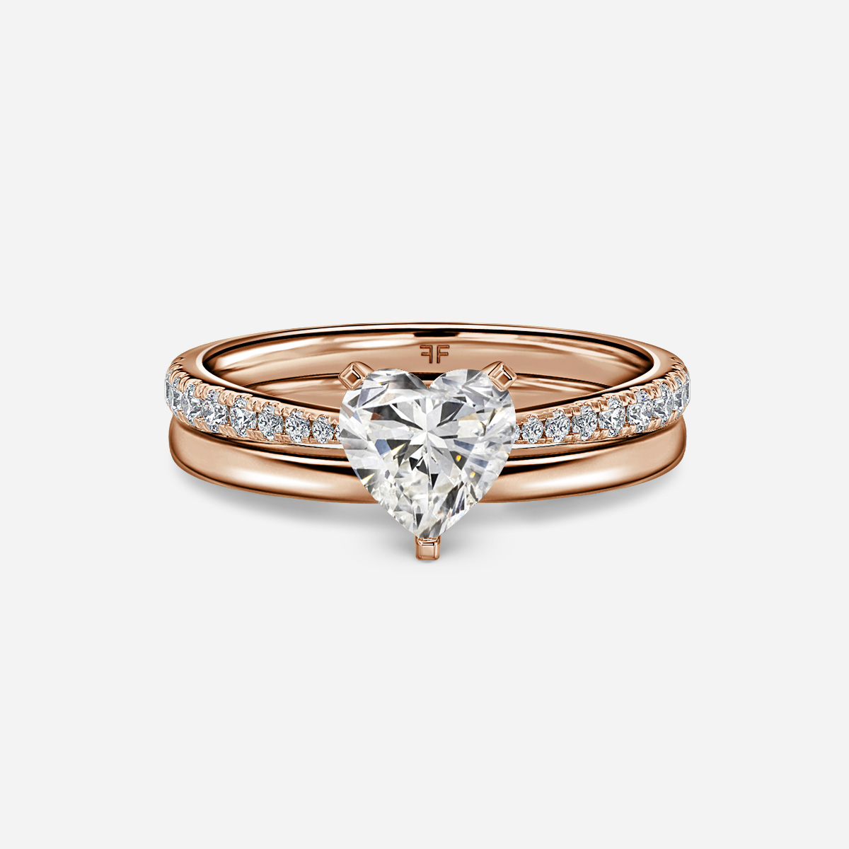 Firefly Plain Band Bridal Set