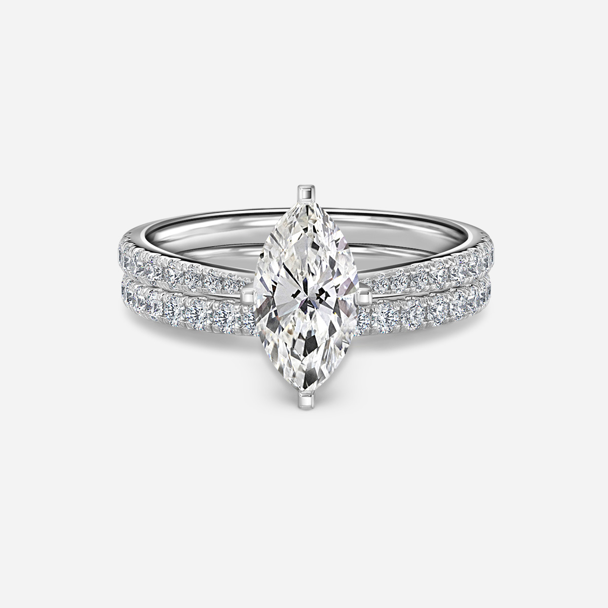 Firefly Pavé Band Bridal Set