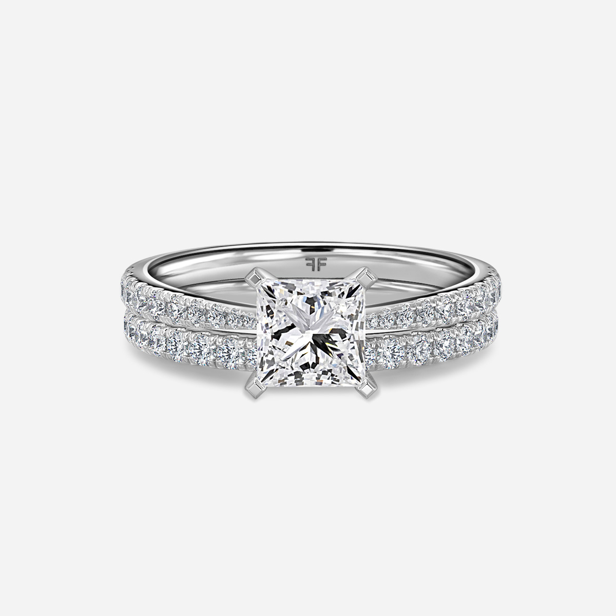 Firefly Pavé Band Bridal Set