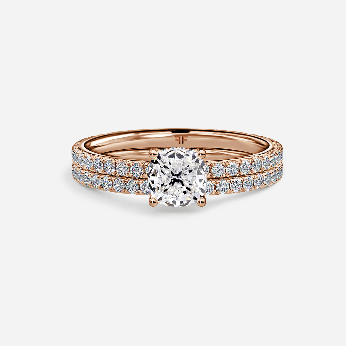 Sadie Petite Pavé Band Bridal Set
