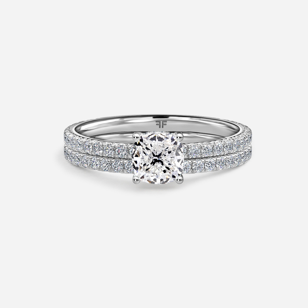 Sadie Petite Pavé Band Bridal Set
