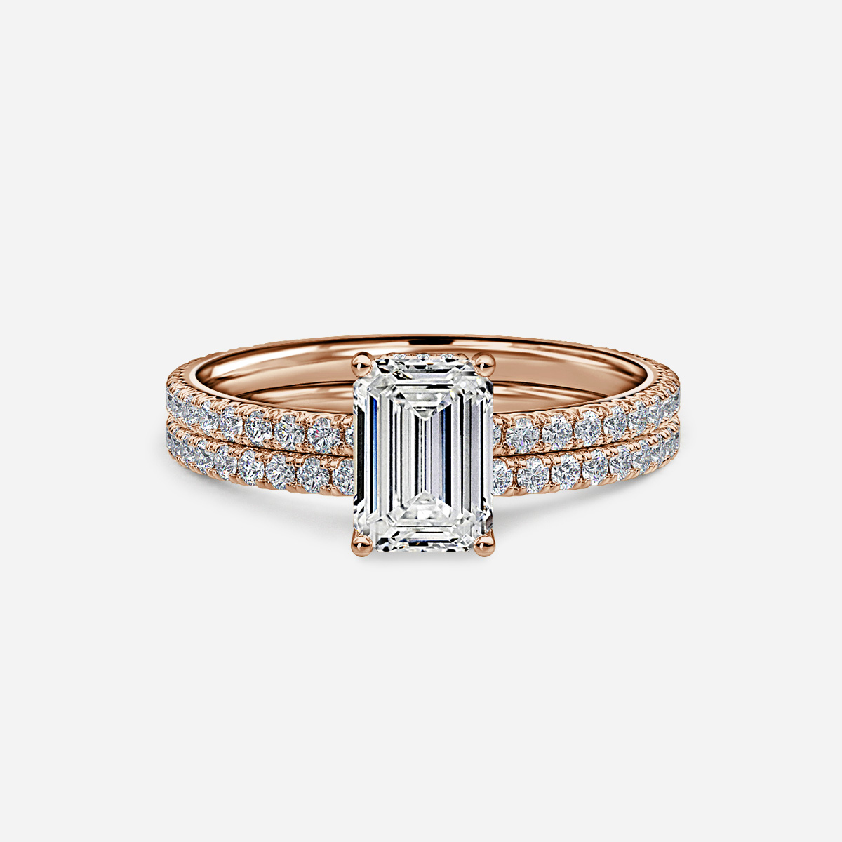 Sadie Petite Pavé Band Bridal Set