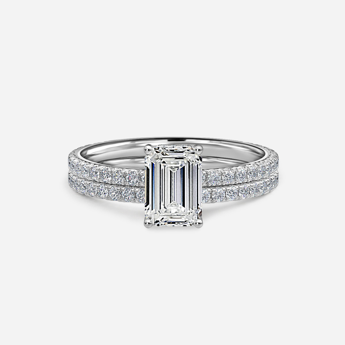 Sadie Petite Pavé Band Bridal Set