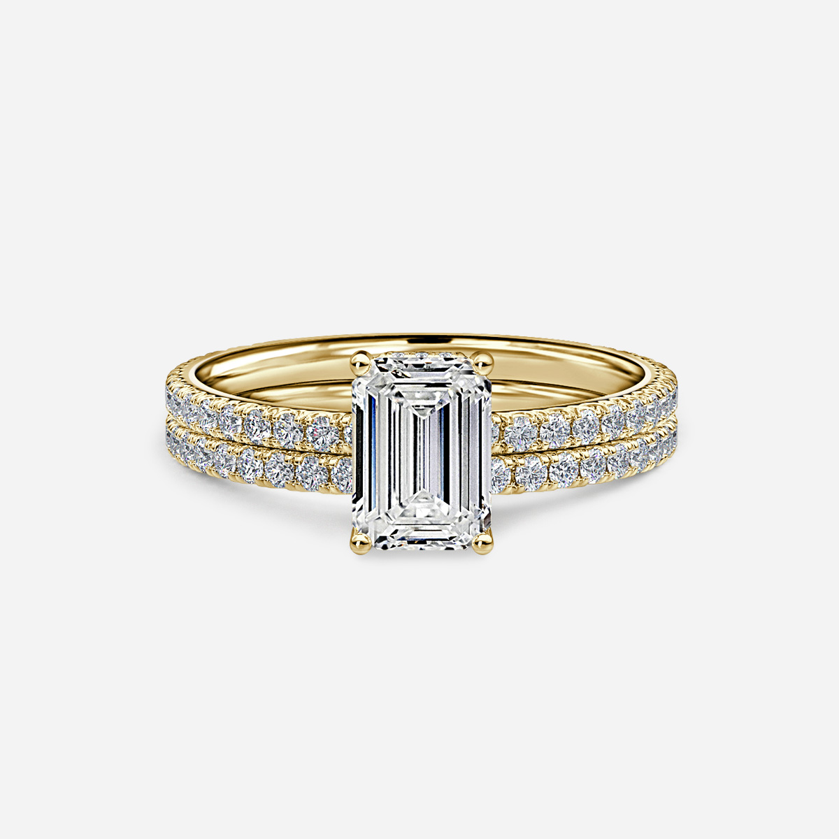 Sadie Petite Pavé Band Bridal Set