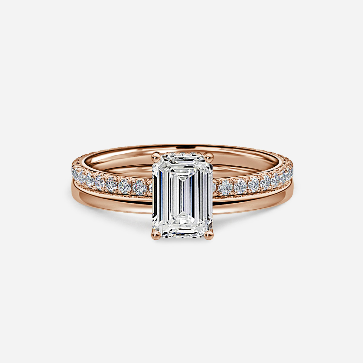 Sadie Petite Plain Band Bridal Set