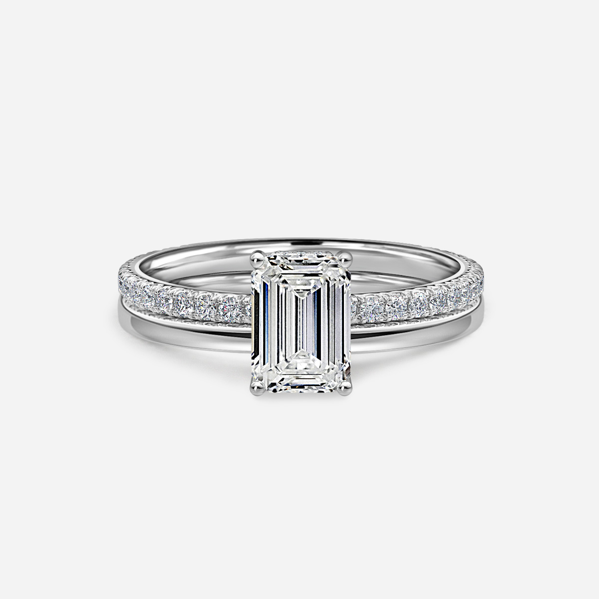 Sadie Petite Plain Band Bridal Set