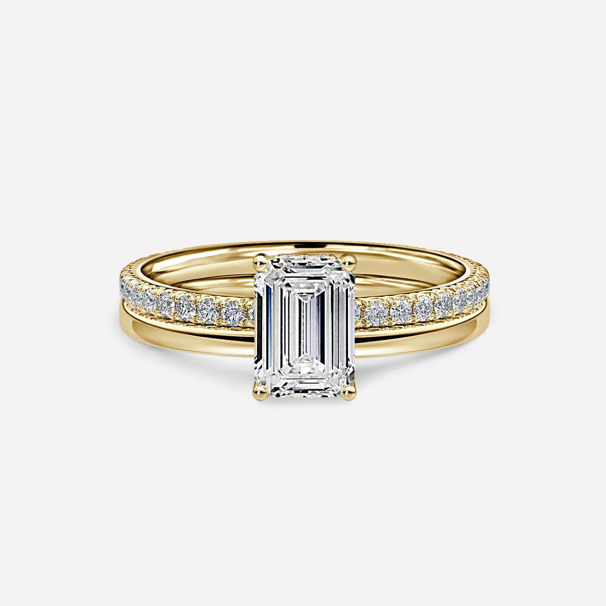 Sadie Petite Plain Band Bridal Set