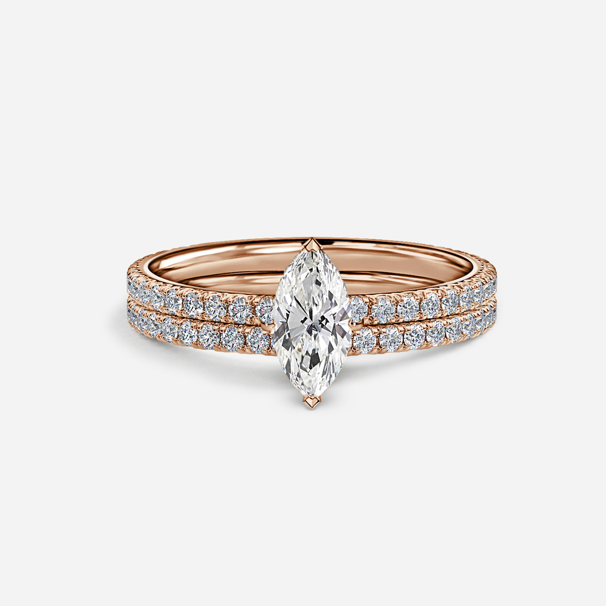 Sadie Petite Pavé Band Bridal Set