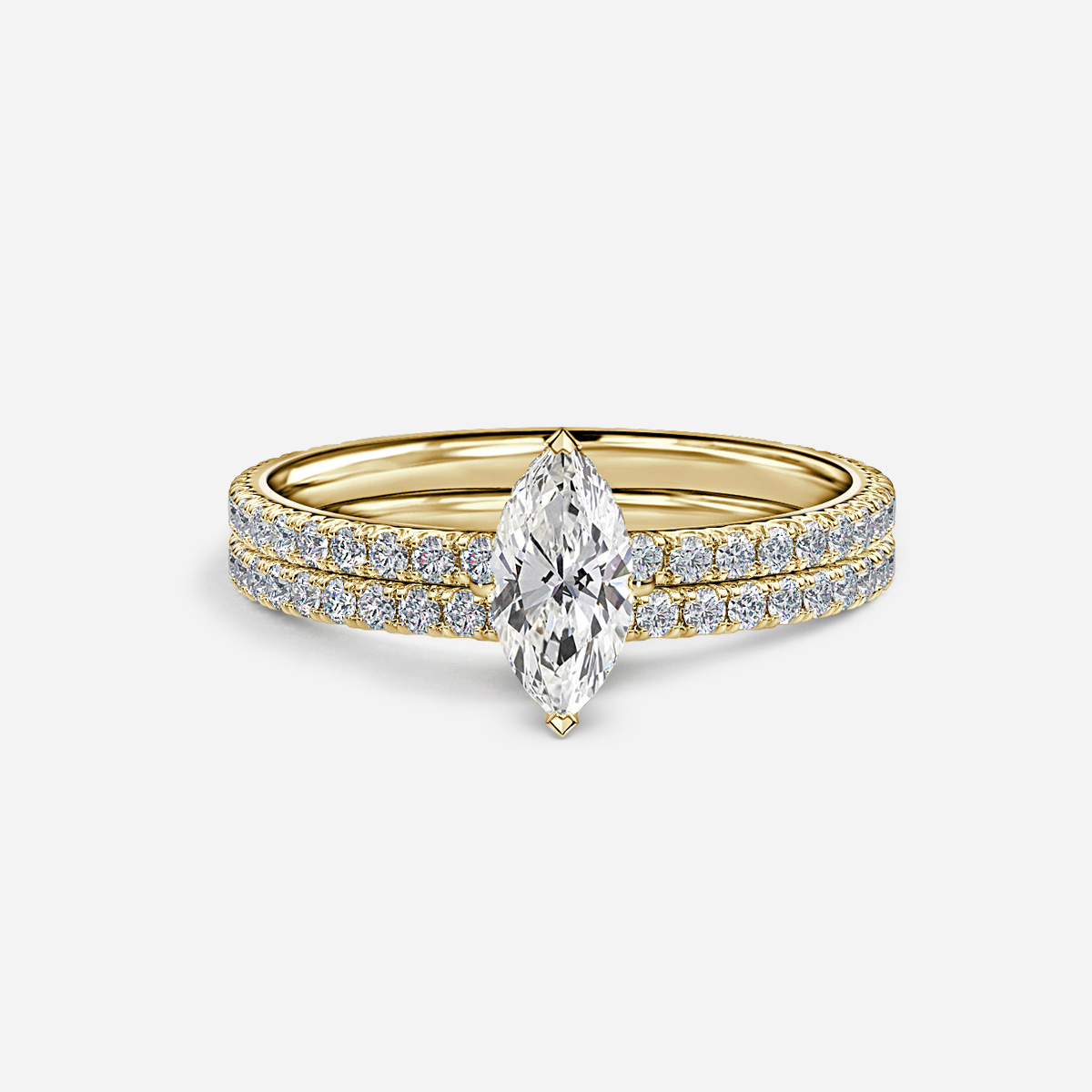 Sadie Petite Pavé Band Bridal Set