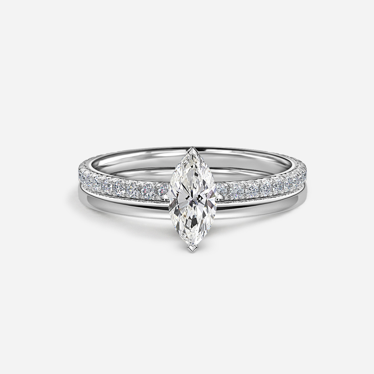 Sadie Petite Plain Band Bridal Set