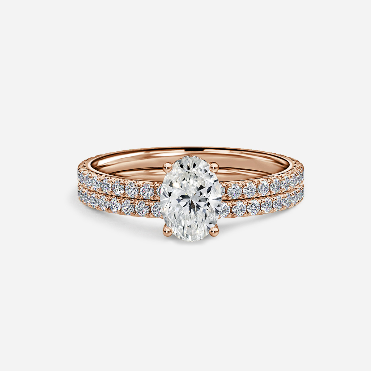 Sadie Petite Pavé Band Bridal Set