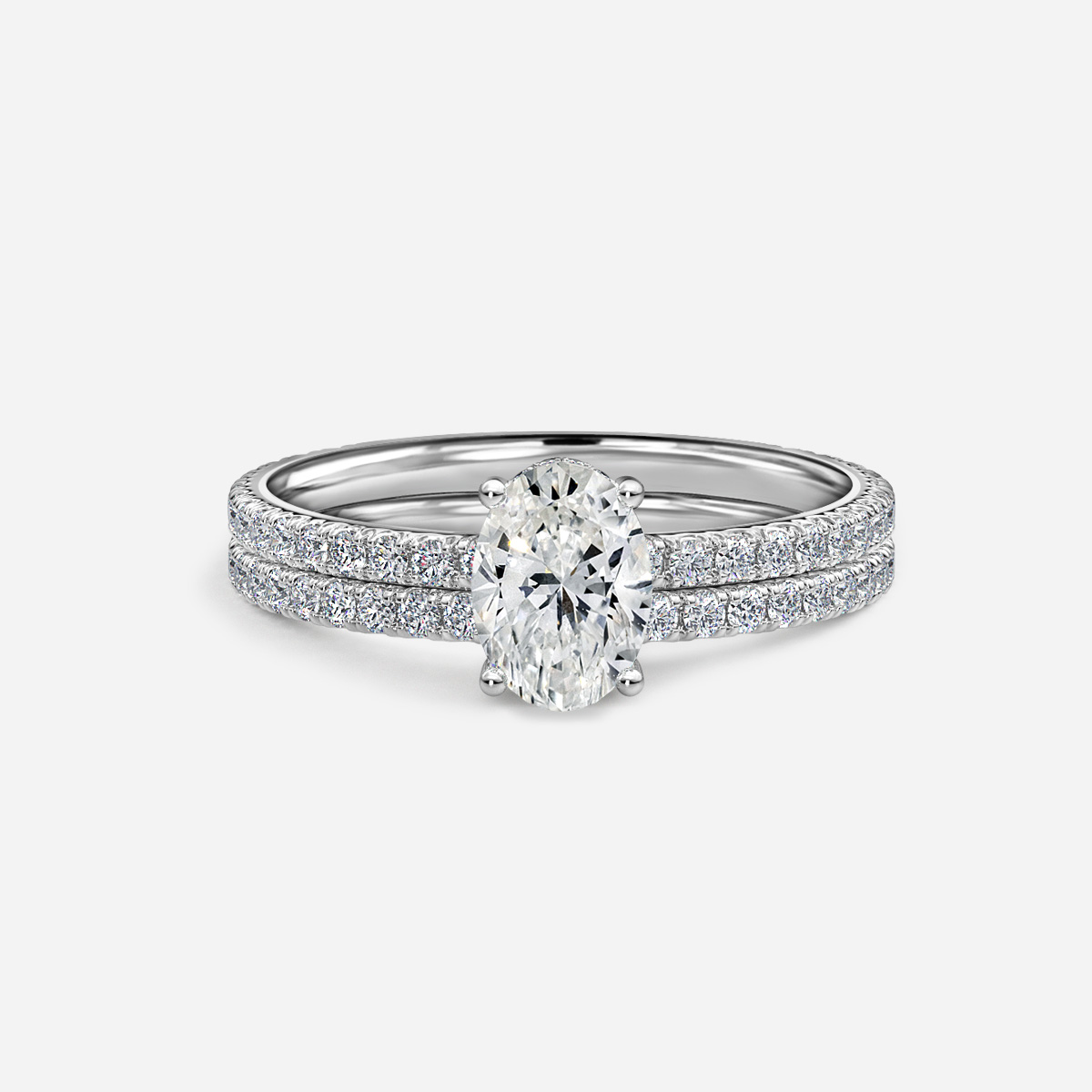 Sadie Petite Pavé Band Bridal Set