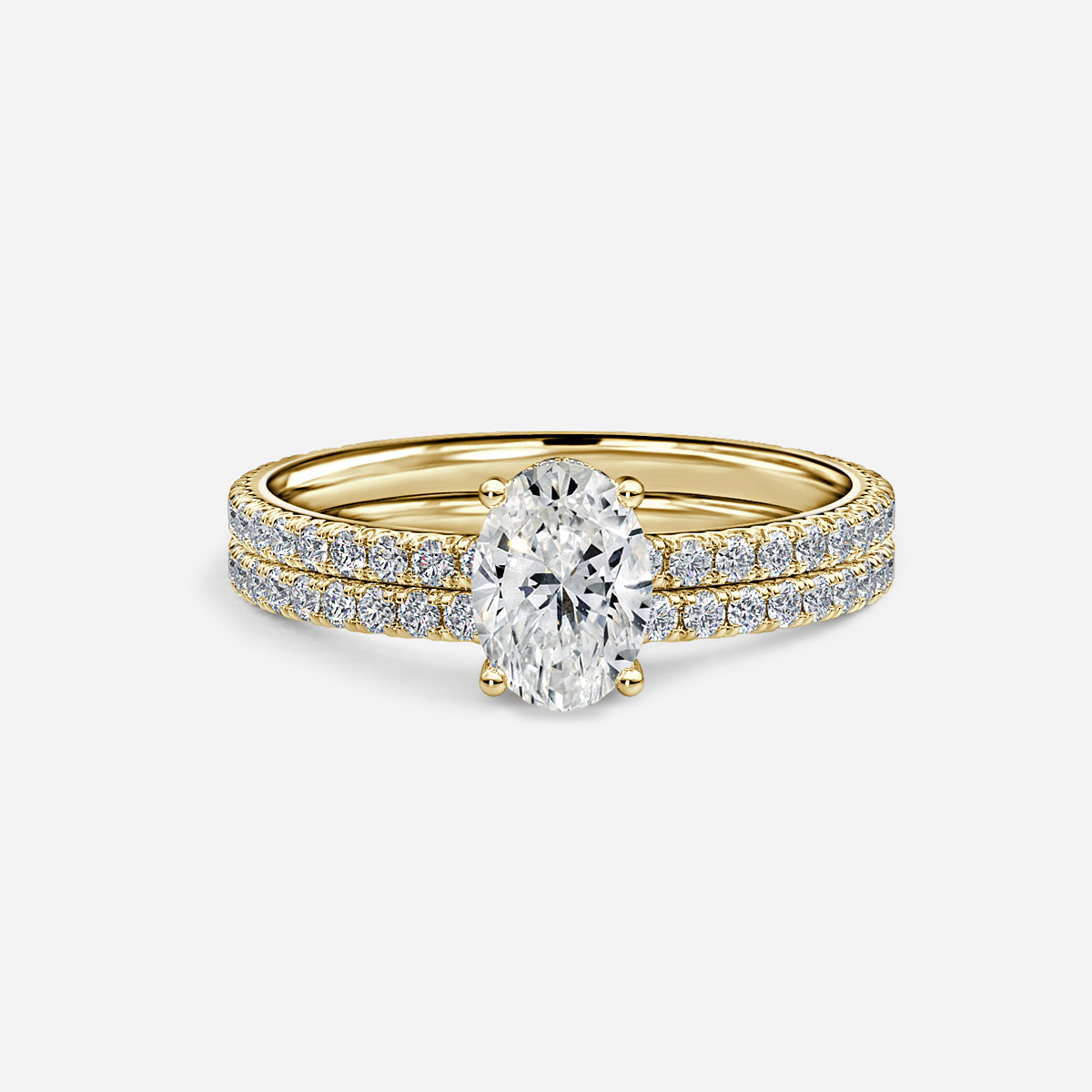 Sadie Petite Pavé Band Bridal Set