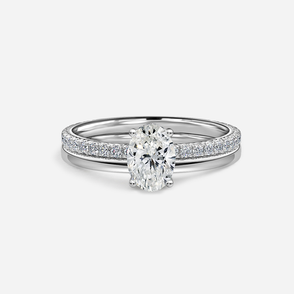 Sadie Petite Plain Band Bridal Set