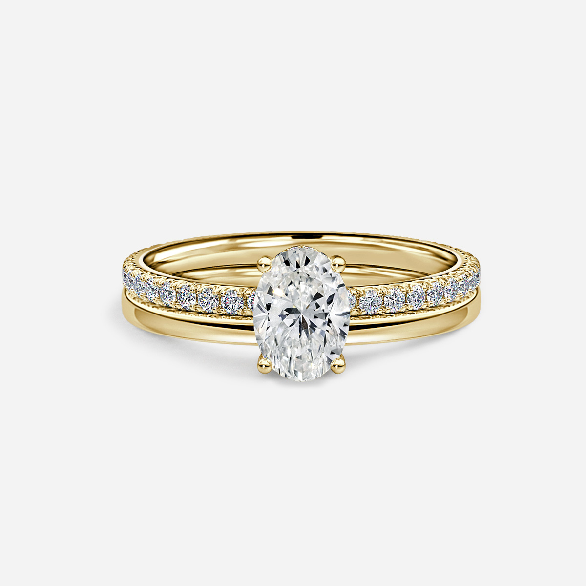 Sadie Petite Plain Band Bridal Set