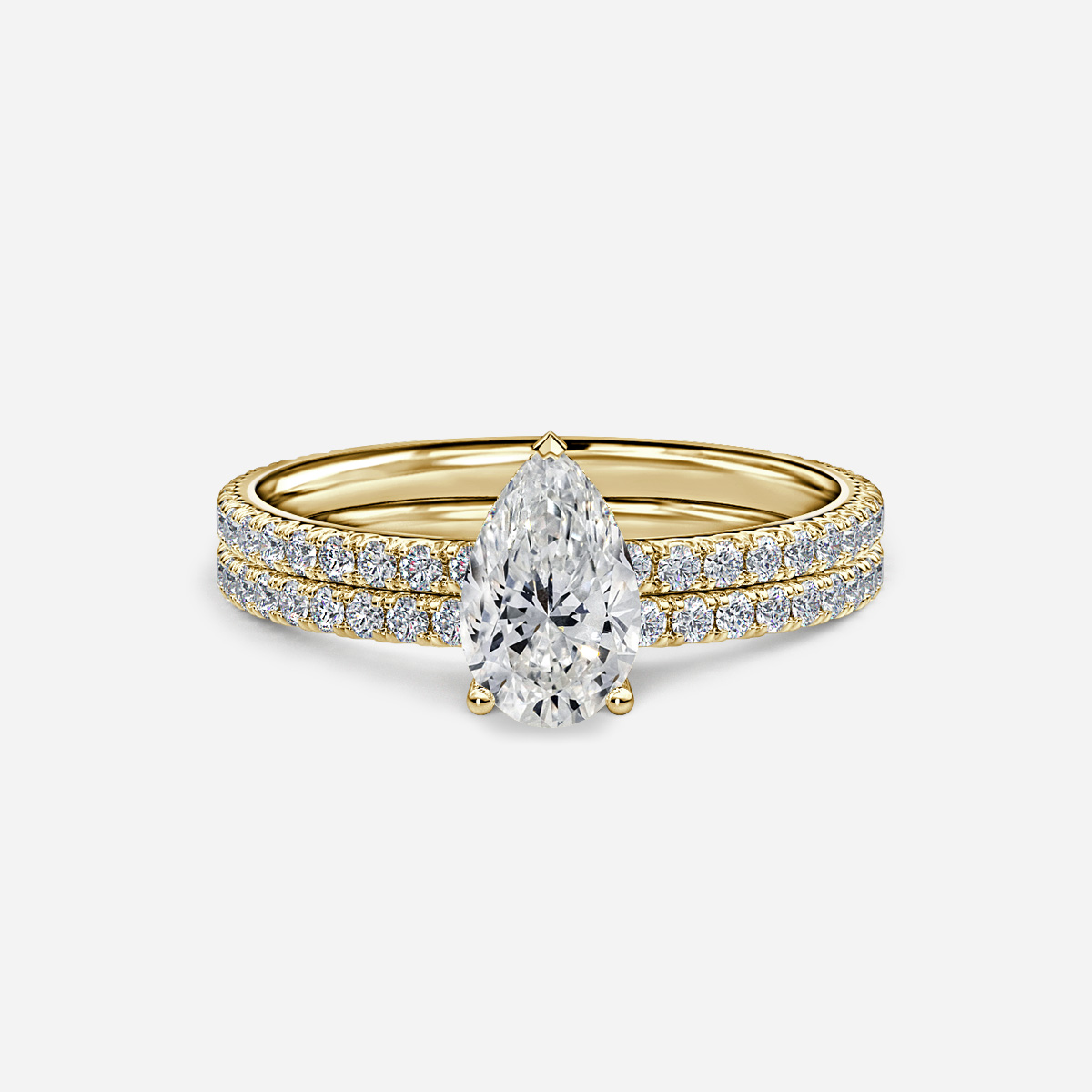 Sadie Petite Pavé Band Bridal Set
