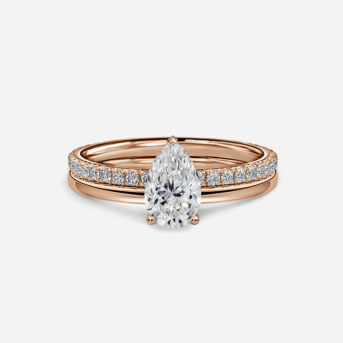 Sadie Petite Plain Band Bridal Set