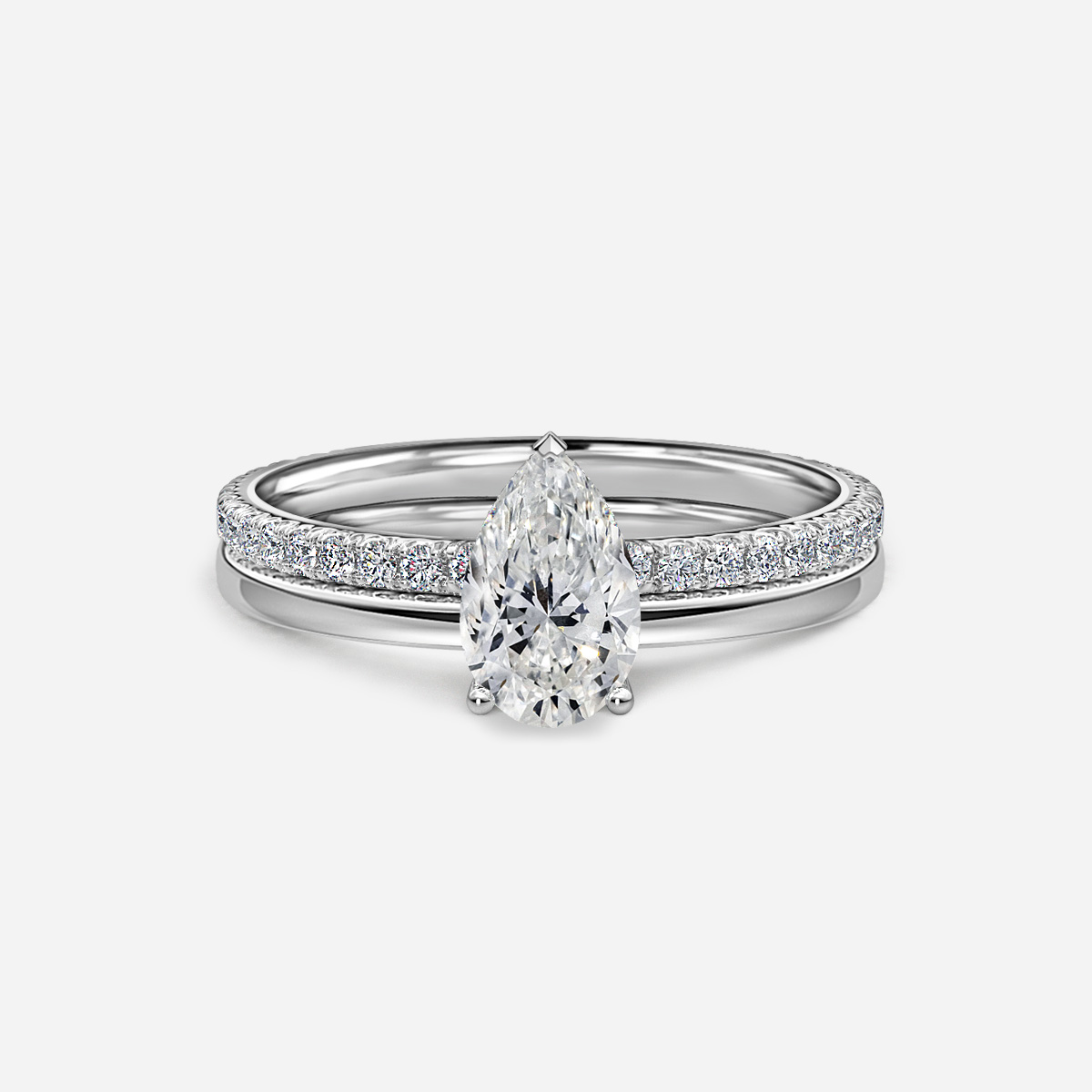 Sadie Petite Plain Band Bridal Set