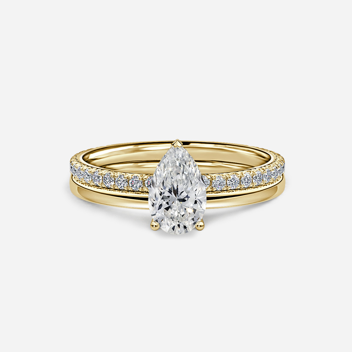 Sadie Petite Plain Band Bridal Set