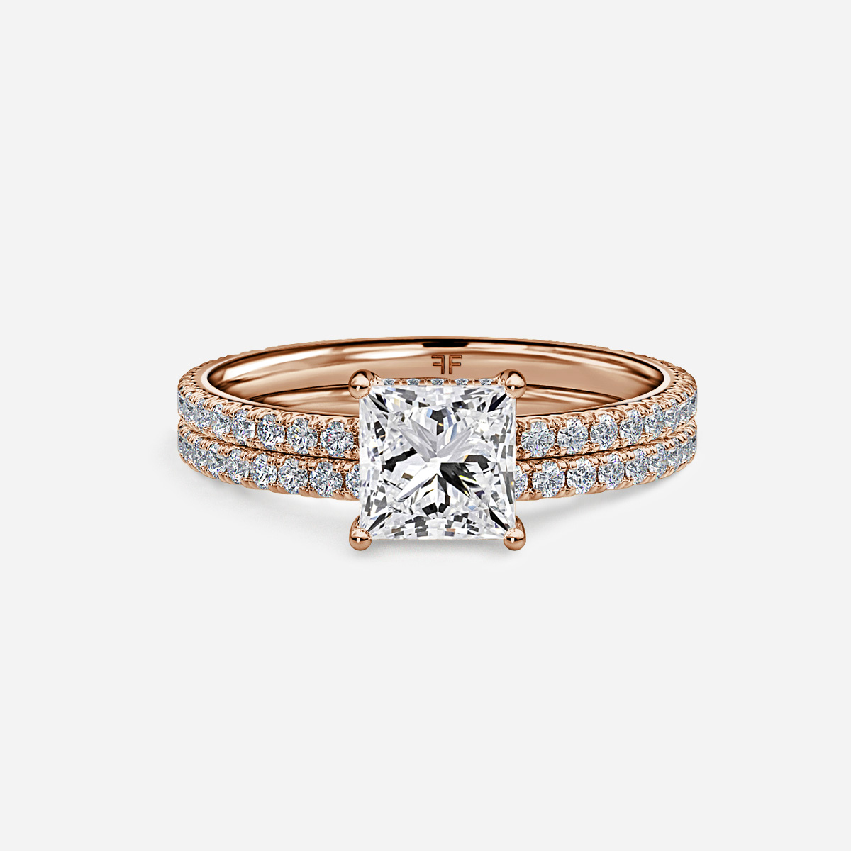 Sadie Petite Pavé Band Bridal Set