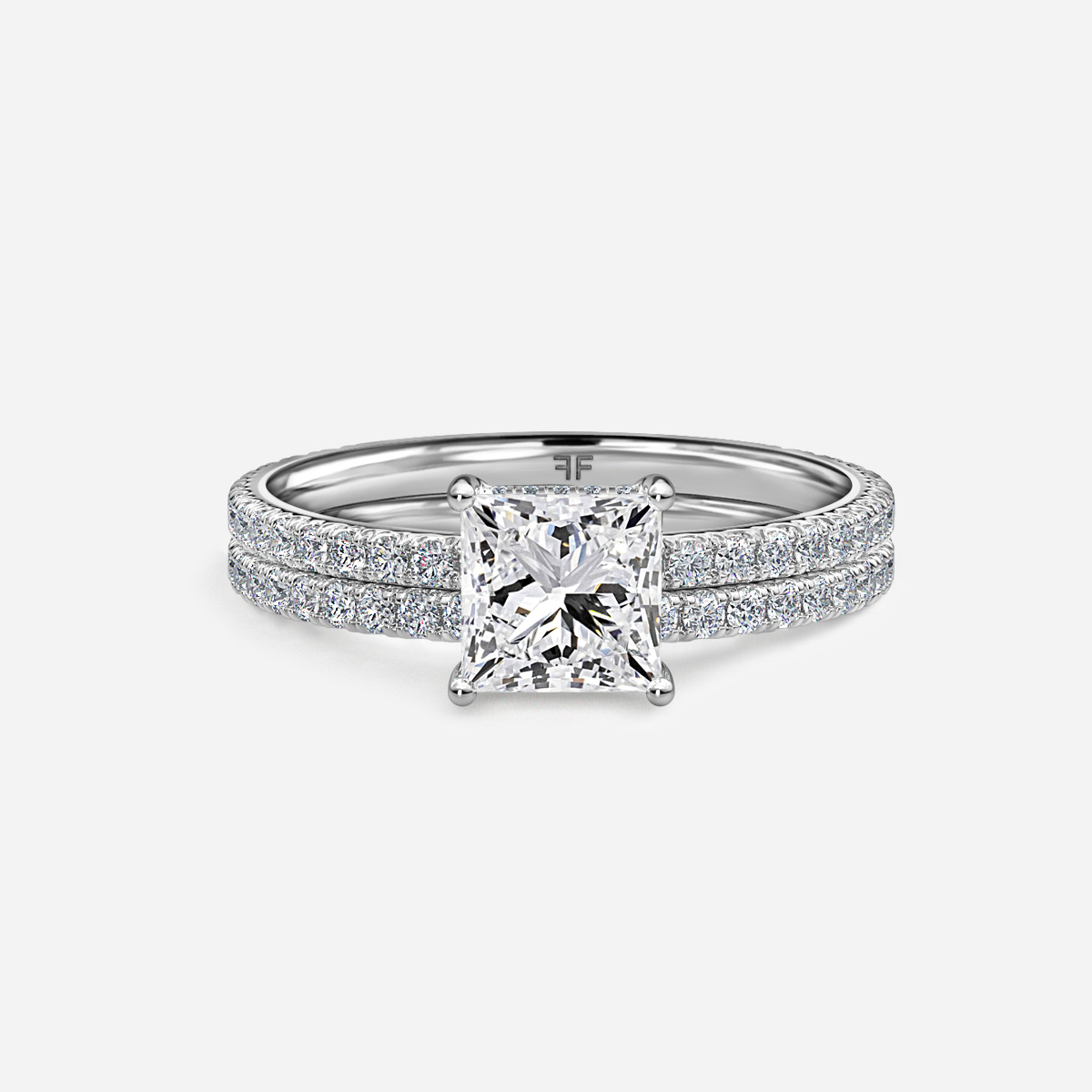 Sadie Petite Pavé Band Bridal Set