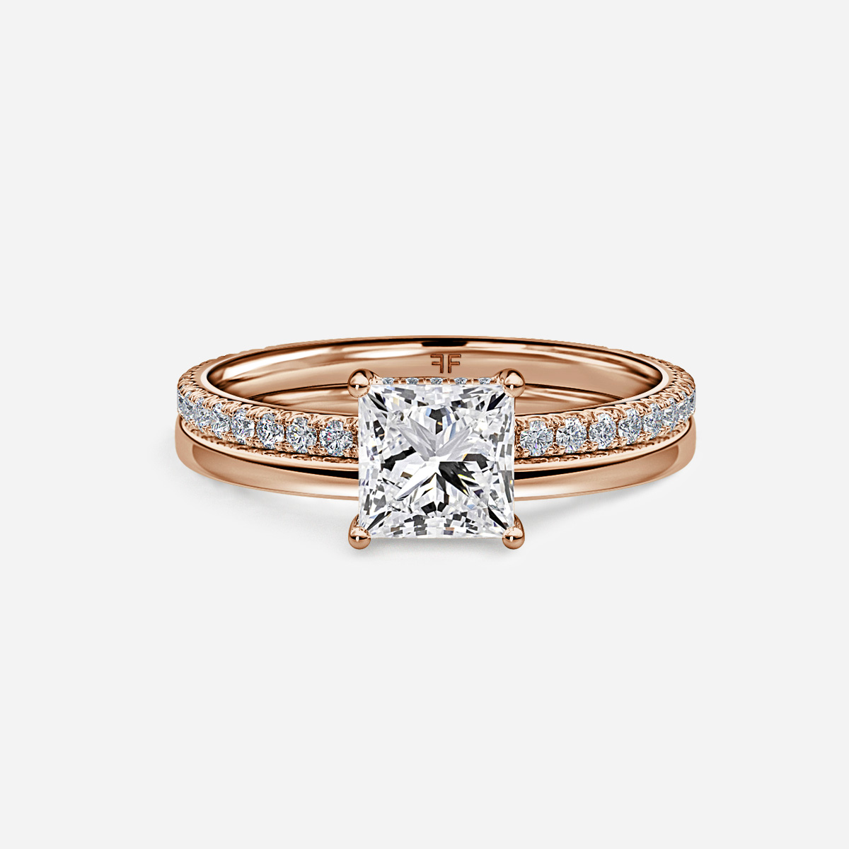 Sadie Petite Plain Band Bridal Set
