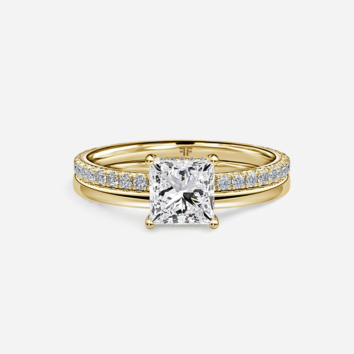 Sadie Petite Plain Band Bridal Set