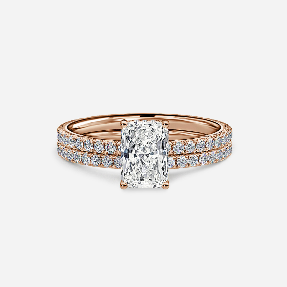Sadie Petite Pavé Band Bridal Set