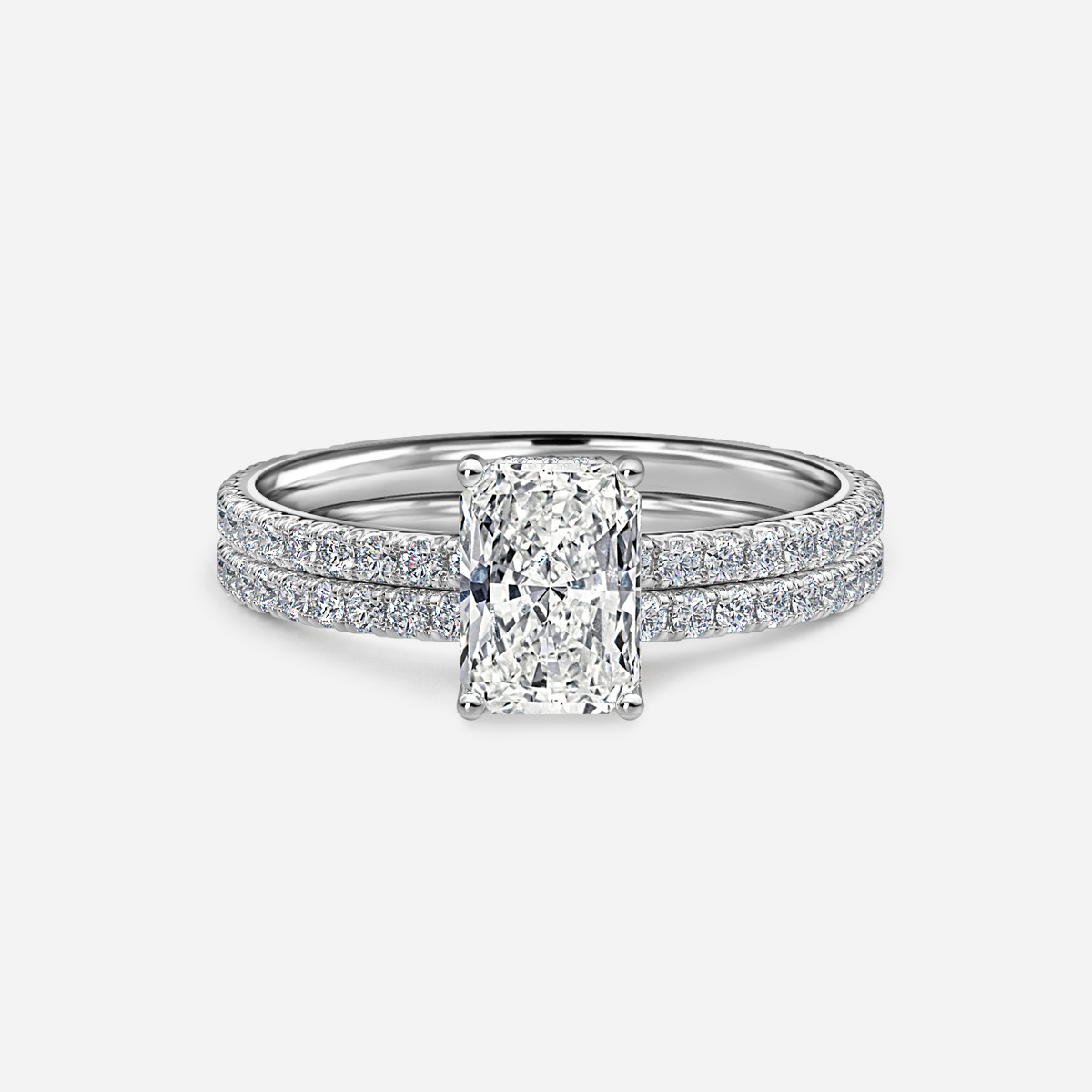 Sadie Petite Pavé Band Bridal Set