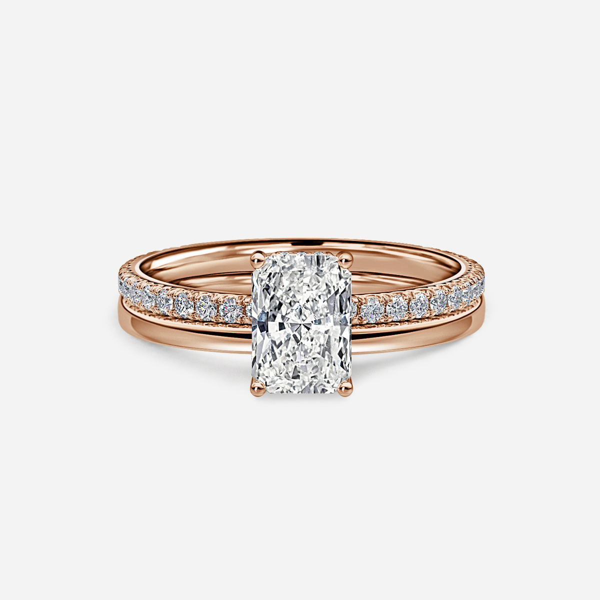 Sadie Petite Plain Band Bridal Set