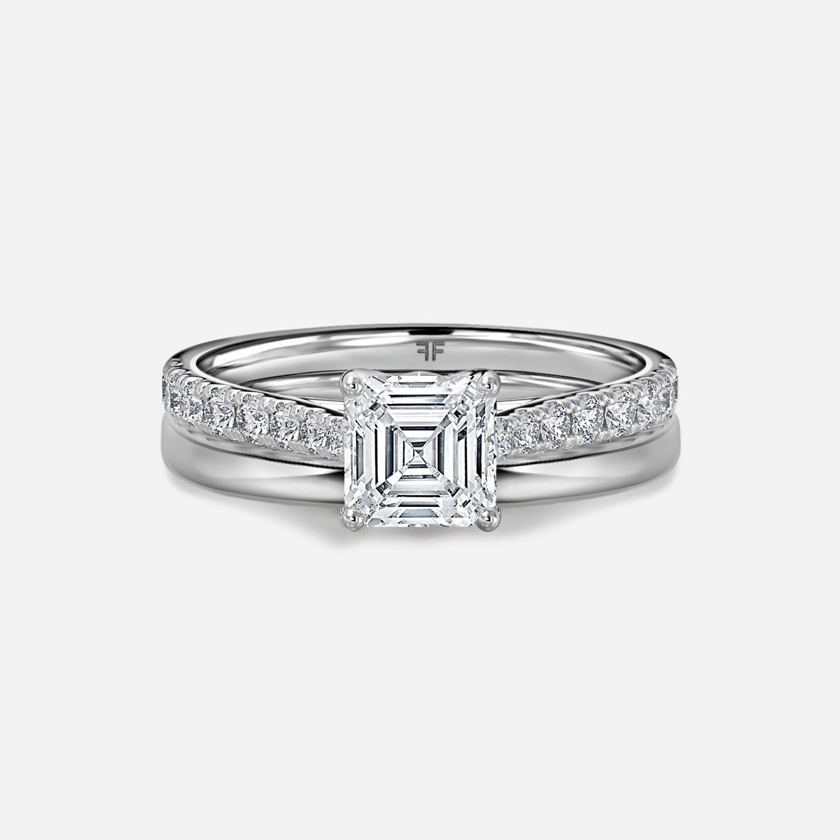 Aerin Plain Band Bridal Set