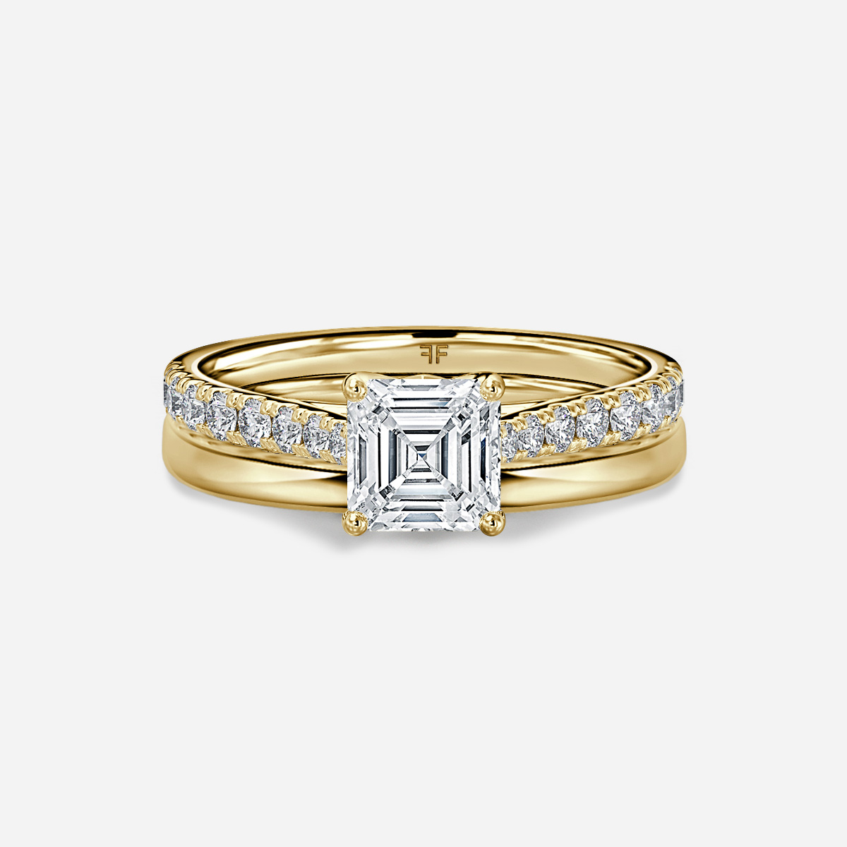 Aerin Plain Band Bridal Set