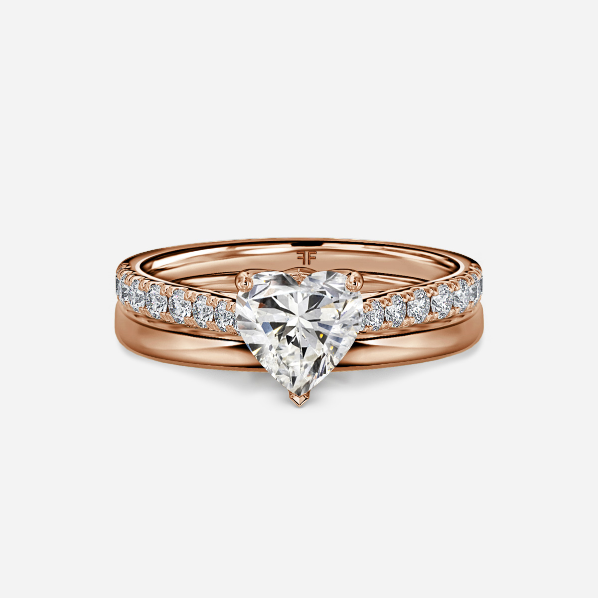 Aerin Plain Band Bridal Set