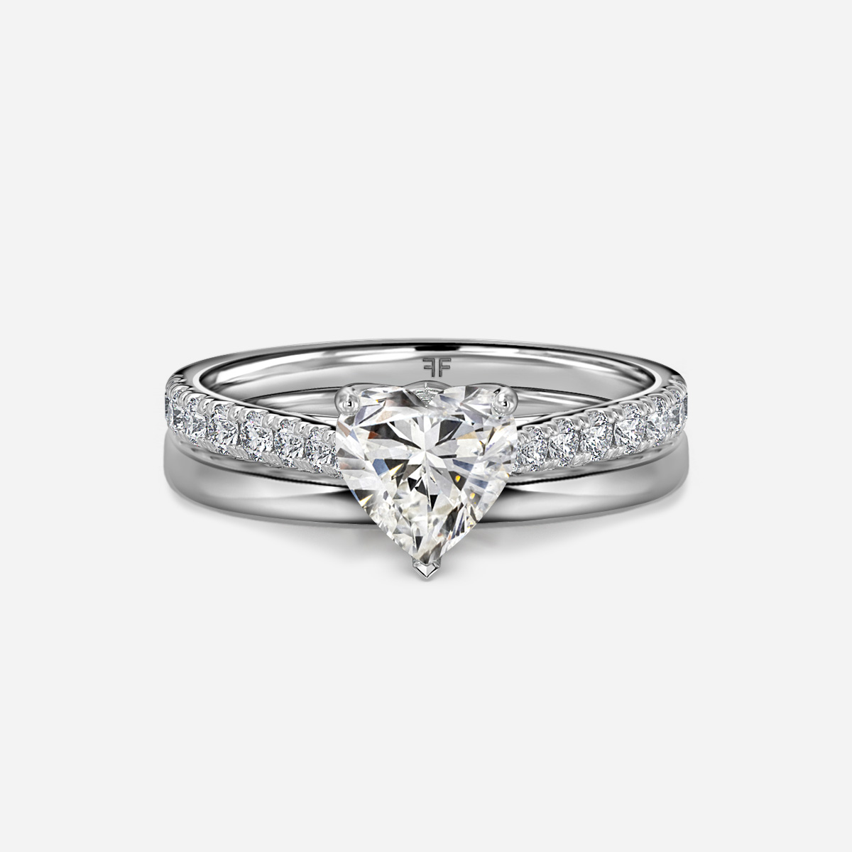 Aerin Plain Band Bridal Set