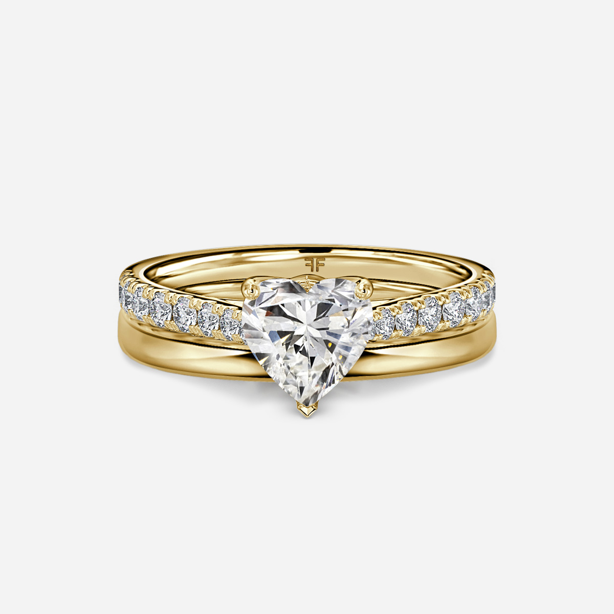 Aerin Plain Band Bridal Set
