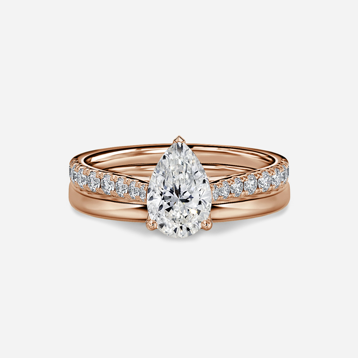 Aerin Plain Band Bridal Set