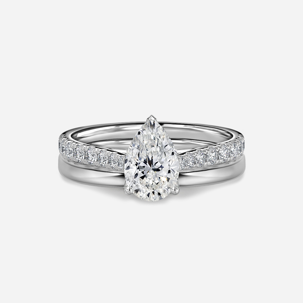 Aerin Plain Band Bridal Set