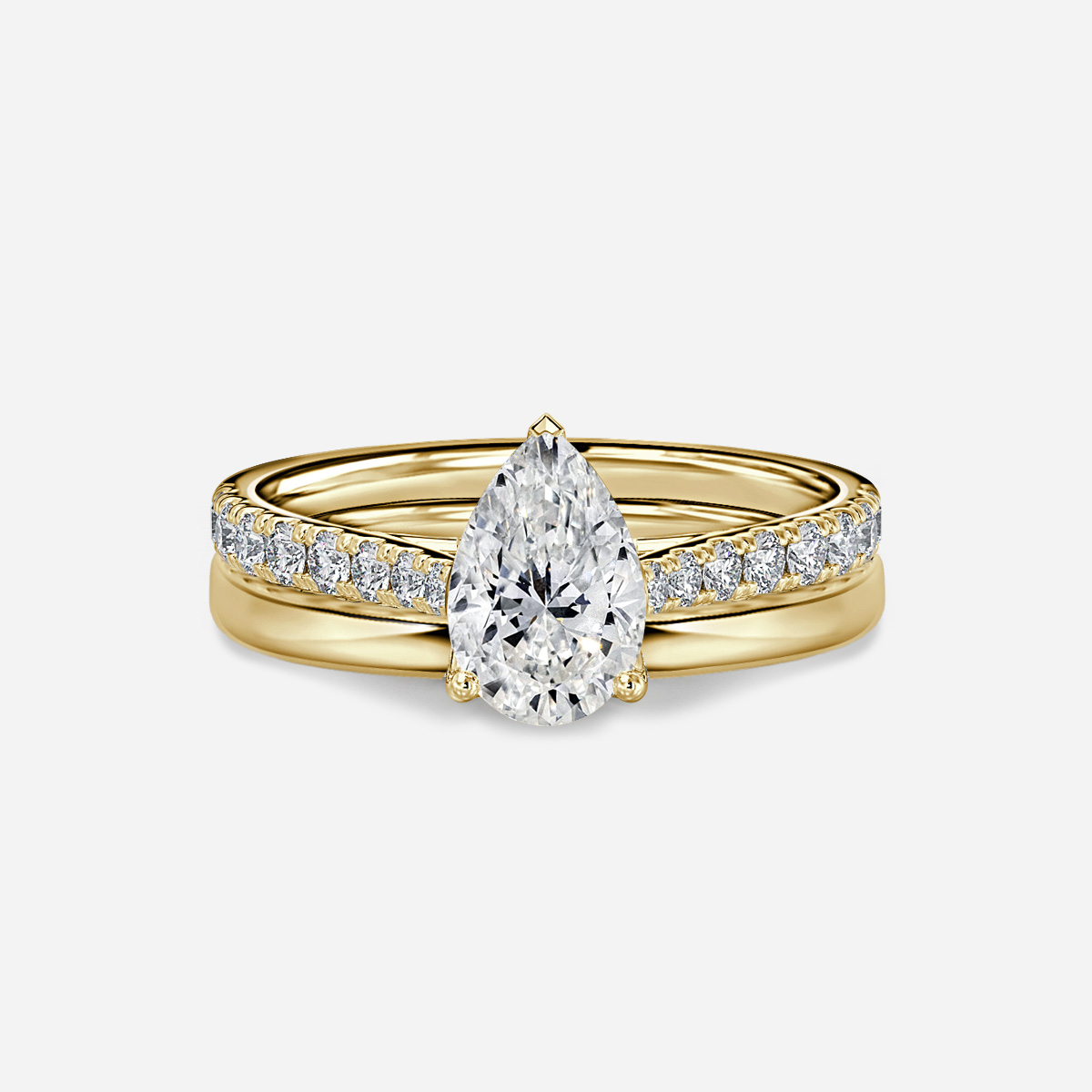Aerin Plain Band Bridal Set