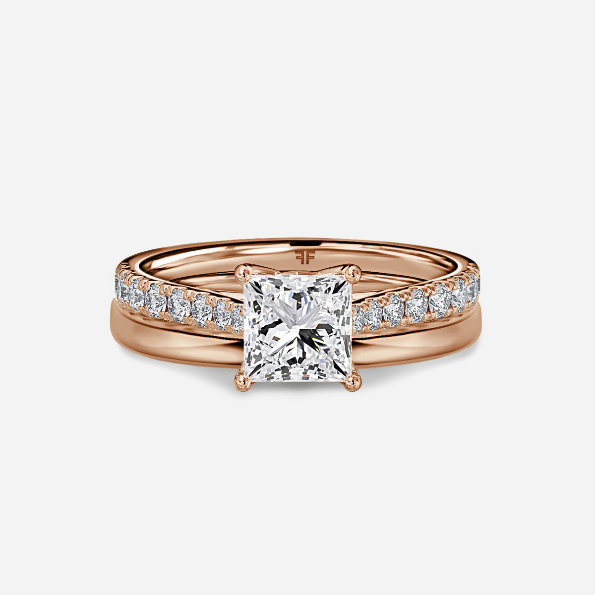 Aerin Plain Band Bridal Set